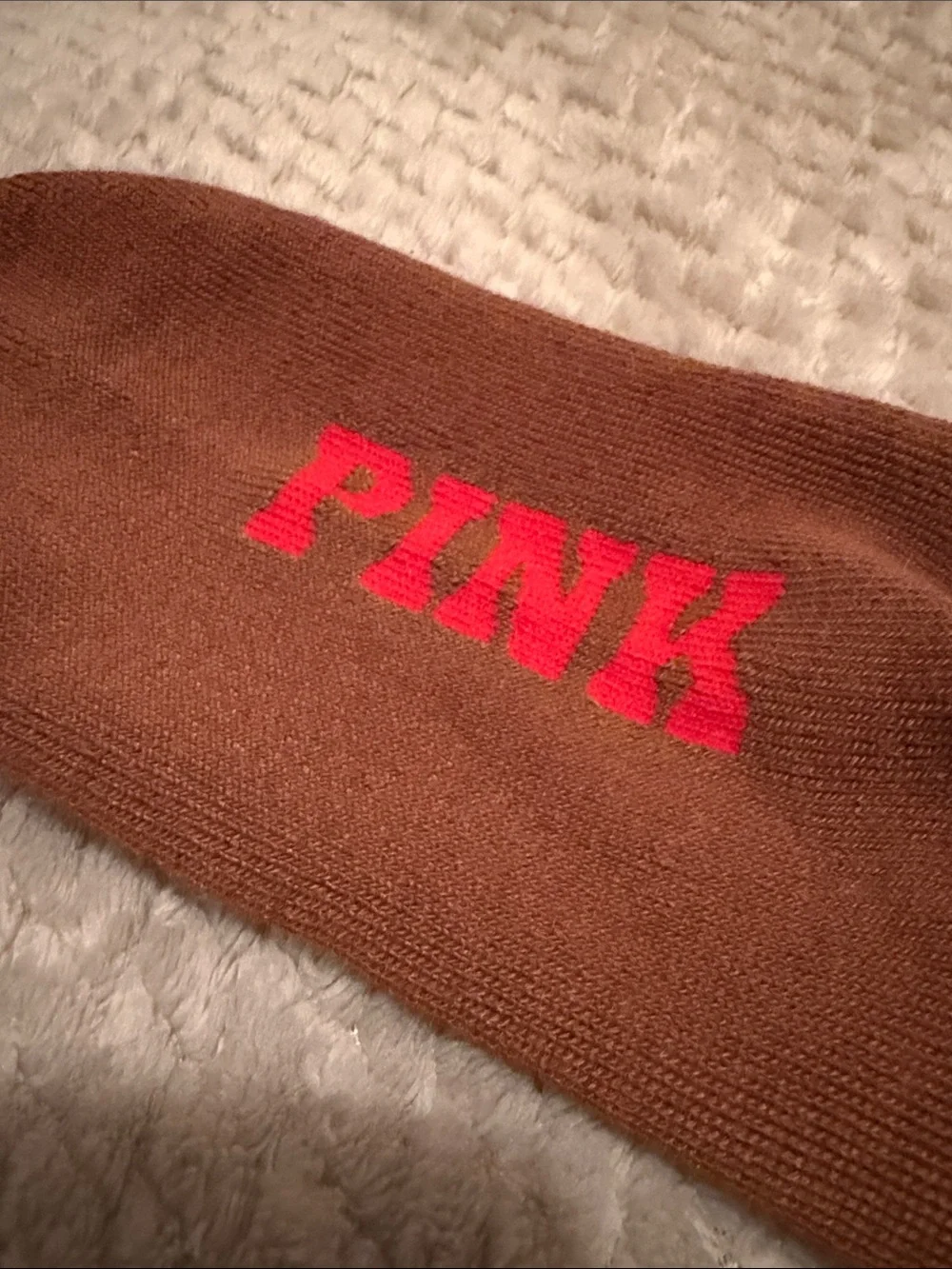 PINK Victorias Secret brown crew